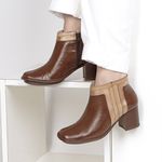 Bota Feminina New Pietra Salto Alto em Couro Mustang J.gean 