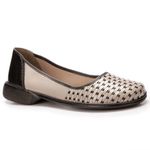 Sapatilha Feminina em Couro cor Cinza detalhes artesanais exclusiva J.gean Cod. FN0006 