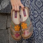 Mule Sapatilha Feminina retrô em Couro Cor Sued Exclusividade J.gean cod. FN0007