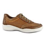 Tênis Feminino de Couro Joy na cor castanho J.gean