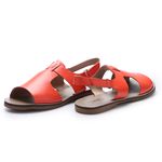 Sandália New Ariane em Couro cor Coral J.Gean 