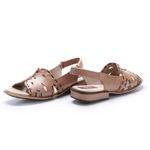 Sandália Lidy Couro cor Macadamia J.Gean