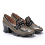 Sapato New Kelly em Couro cor Militar J.Gean 