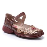 Sapatilha New Exclusiva em Couro cor Vinho J.Gean