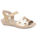 Sandália New Nina em Couro cor Deserto J.Gean