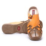 Sapatilha Mule Feminina Em Couro Cor citrus exclusiva J.gean cod. ES0019