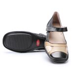 Sapato Boneca Salto Em Couro Preto Dual Confort J.gean 