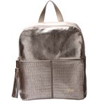 Mochila Feminina de Couro Legítimo cor Ouroligth J.Gean.