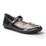 Sapatilha Boneca J.gean Em Couro Cor Preto