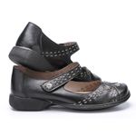 Sapatilha Feminina Exclusiva Em Couro Preto J.gean 