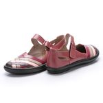 Sapatilha Boneca Feminina J.gean Em Couro Cor Grape. 
