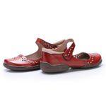 Sapatilha Boneca Vitore de Couro cor Wine J.Gean