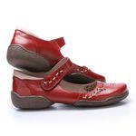 Sapatilha Boneca Vitore de Couro cor Wine J.Gean