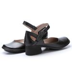 Sapato Boneca New Kelly em Couro cor Preto J.Gean
