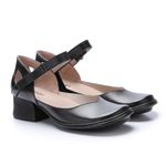 Sapato Boneca New Kelly em Couro cor Preto J.Gean