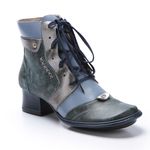 Bota Feminina New Kelly Salto Médio Em Couro Jeans J.gean .