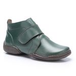 Bota Feminina em Couro cor olivia com velcro J.Gean