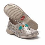 Sapatilha New Exclusiva em Couro cor Silver J.Gean