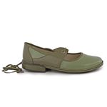 Sapatilha Feminina Retrô Em Couro legítimo cor Salvia J.gean cod FQ0003 Copia