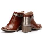 Bota Feminina New Kelly Salto Médio Em Couro Mahogany J.gean 