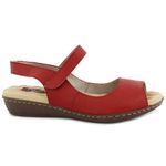 Sandália Linha Soft Gel em couro cor Cherry J.Gean