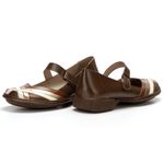 Sapatilha Feminina Exclusiva Em Couro Brown J.gean 