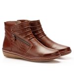 Bota Feminina New Nina em Couro Mahogany J.Gean 