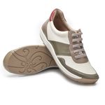 Tênis Feminino New Wave em Couro cor Diamante J.Gean 