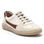 Tênis Feminino Barcelona em Couro Legítimo Cor Natural J.Gean GP0004