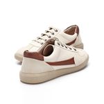 Tênis Feminino Barcelona em Couro Legítimo Cor Natural J.Gean GP0004