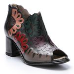 Sandália Lolly em Couro cor Preta J.Gean