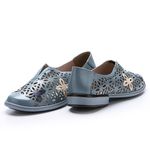 Sapatilha Feminina Retrô em Couro cor Jeans J.Gean