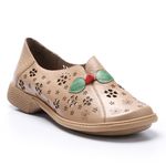 Sapatilha Feminina Boneca em Couro cor Deserto J.Gean