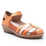 Sapatilha Feminina Anabela em Couro Damasco J.Gean 