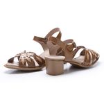 Sandália Giorgia em Couro cor Sued J.Gean 