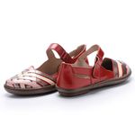 Sapatilha New Lock em Couro cor Wine J.Gean 