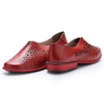 Sapatilha Retrô Gaby em Couro cor Cherry J.Gean