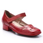 Sapato Boneca Salto Baixo em Couro cor Carnet J.gean 