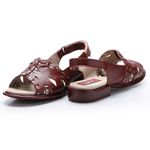 Sandália Salto Baixo em Couro cor Carmine J,Gean