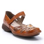 Sapatilha New Exclusiva em Couro cor Mel J.Gean 