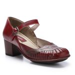 Sapato Galeany Médio em Couro cor Rouge J.Gean 