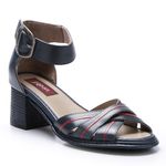 Sandália Lolly em Couro cor Navy J.Gean