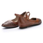 Sapatilha Anabela em Couro cor Amêndoa J.Gean 