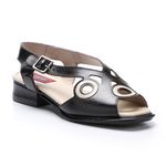 Sandália Alexia em Couro cor Preto J.Gean 