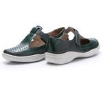 Sapatilha Joy Feminina em Couro cor Dark Green J.Gean 