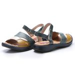 Sandália Confort Gel em Couro cor Denin J.Gean