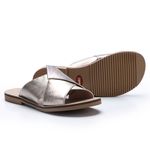 Sandália New Ariane em Couro cor Prata J.Gean
