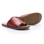 Sandália New Ariane em Couro cor Wine J.Gean 