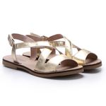 Sandália New Ariane em Couro cor Ouro J.Gean 