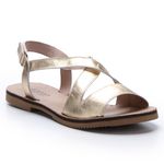 Sandália New Ariane em Couro cor Ouro J.Gean 